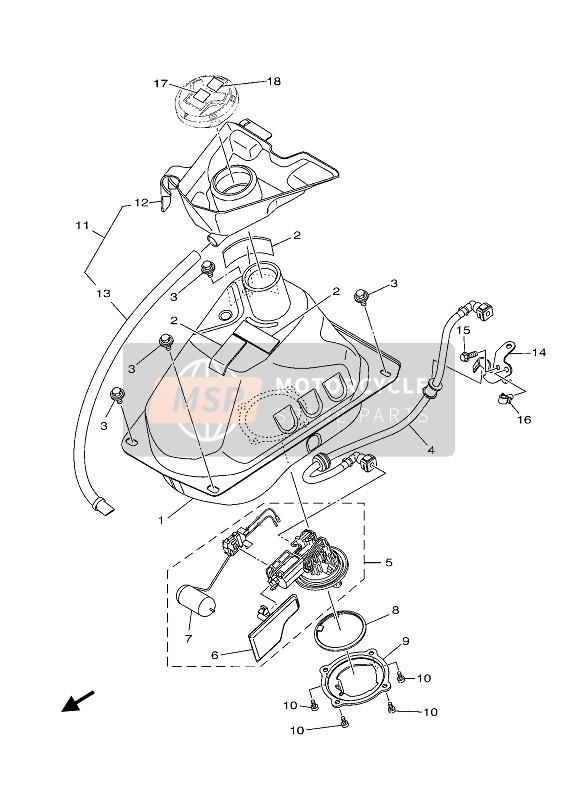 Yamaha NMAX 150 2020 Depósito de combustible para un 2020 Yamaha NMAX 150